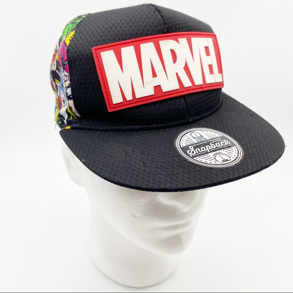 Marvel Sublimated Faces Kids Snapback Hat